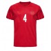 Denmark Simon Kjaer #4 Replica Home Shirt World Cup 2022 Short Sleeve